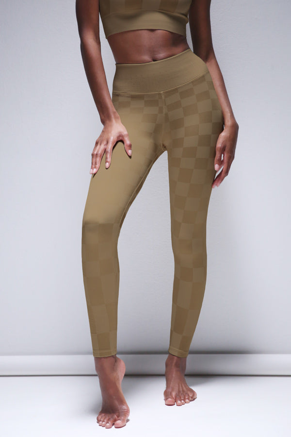 Checkered Legging in Pine Bark