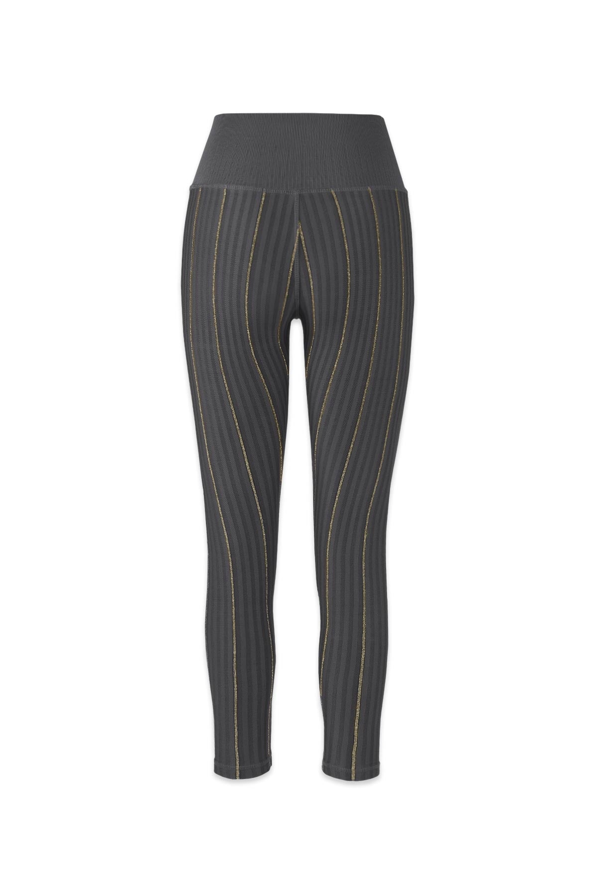 Charcoal Gray and Black Horizontal Stripes Leggings for Sale by  ColorPatterns