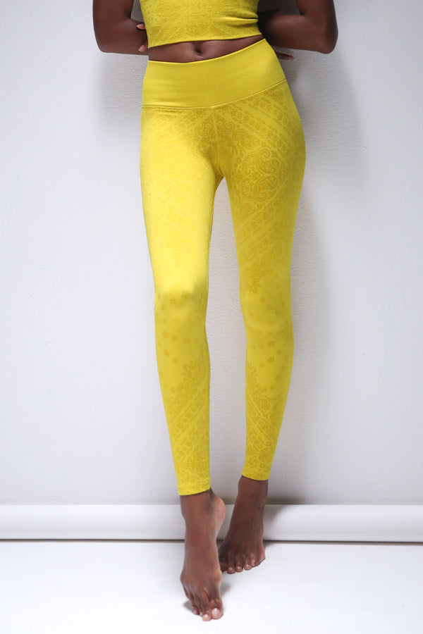 Priya Paisley Legging in Cress Green