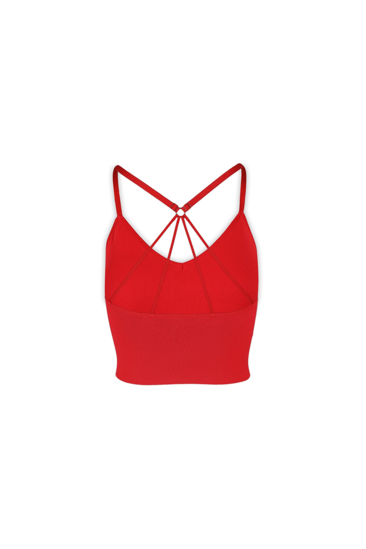 Stella Strappy Crop Bra in Crimson