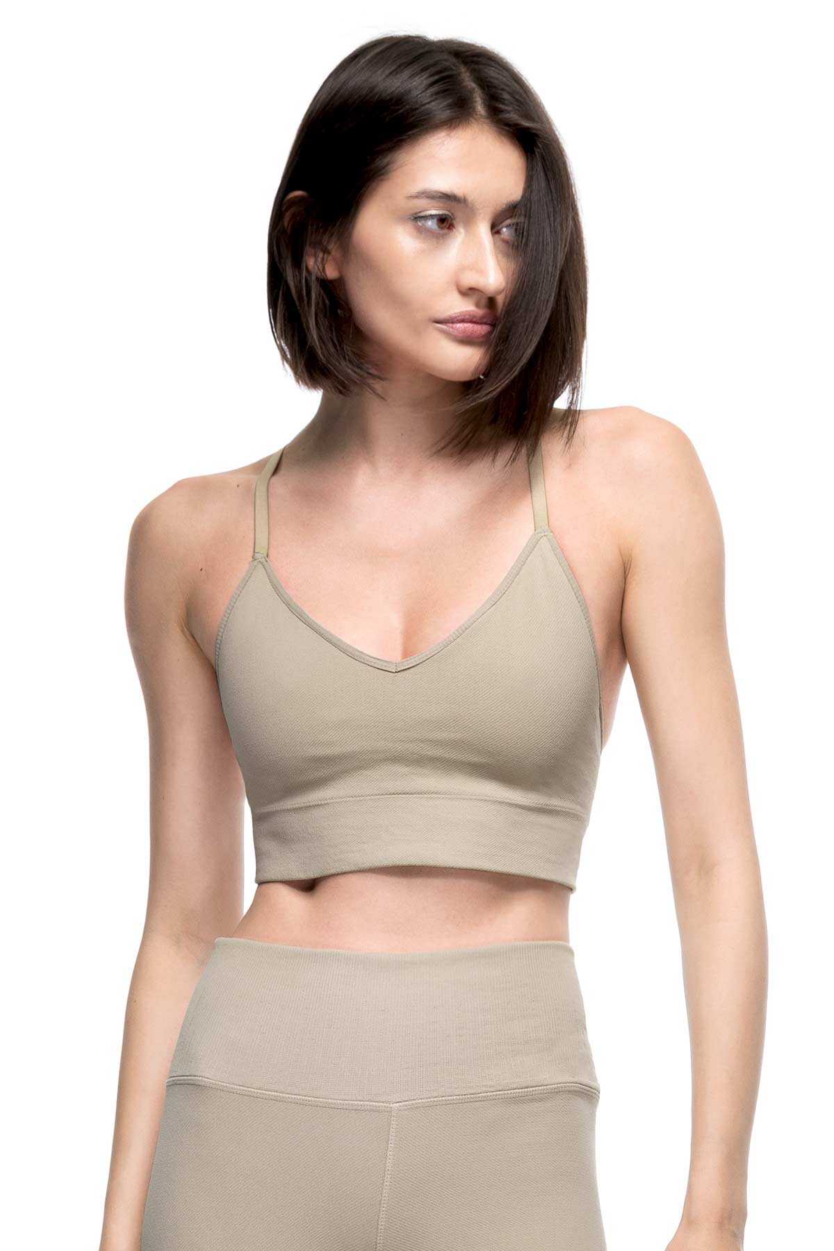 Supplex Bella Strappy Bra in Warm Stone