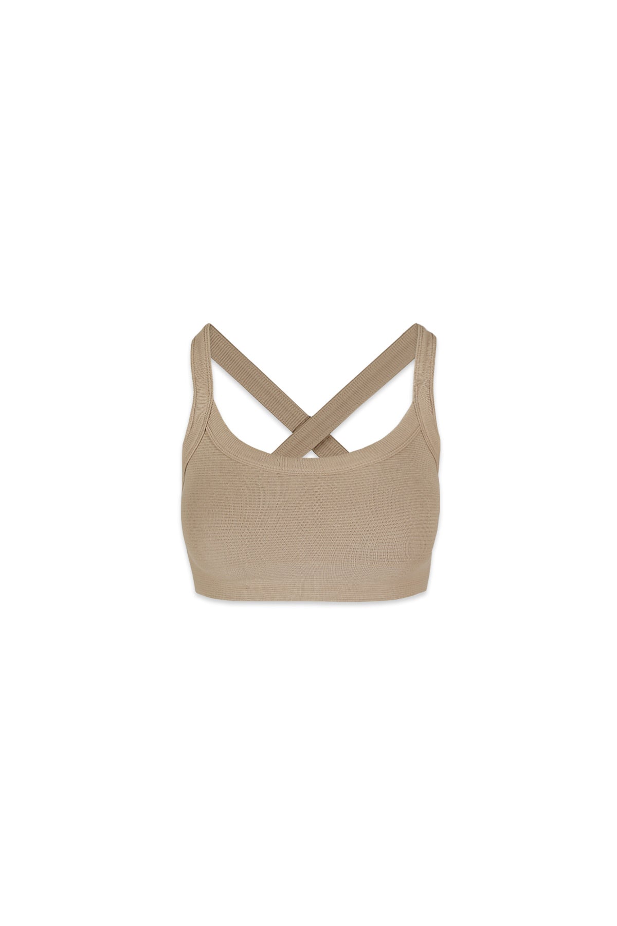 Tiann Crossback Bra in Desert Taupe